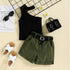 Girls Summer Dress Shorts Two-Piece Set